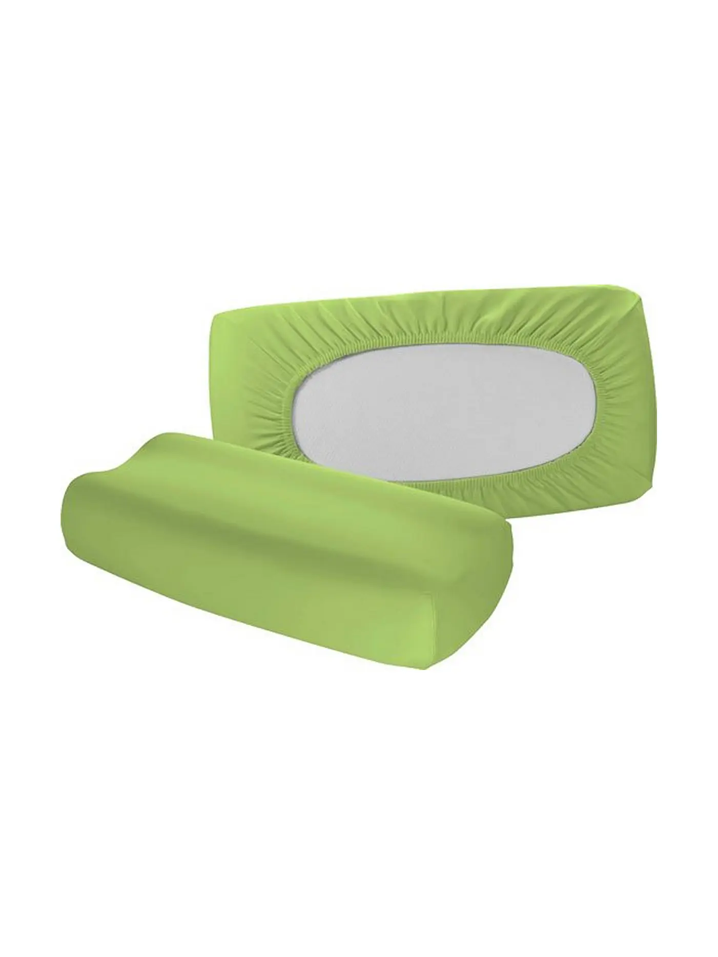 FLEURESSE | Jersey-Kissenbezug "Vital Comfort" 40x60cm (Creme) | grün